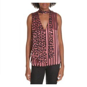Alice + Oliva Sleeveless Fifi Top w/ Neck Tie Sz M